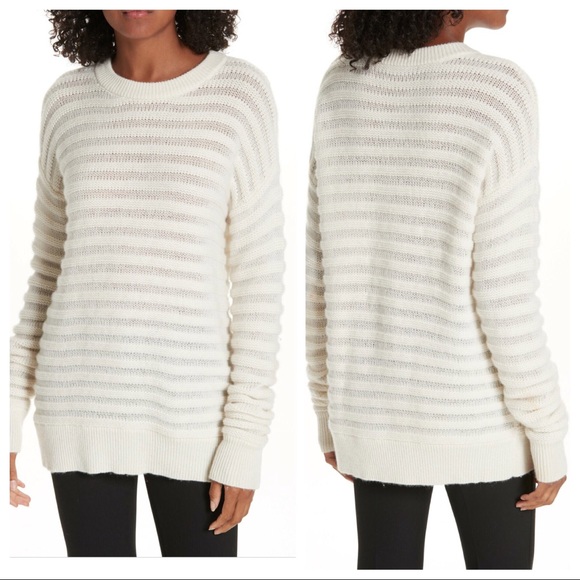 Theory Novelty Stripe Cashmere Sweater